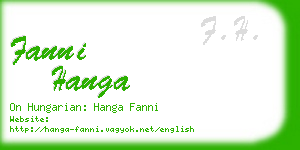 fanni hanga business card